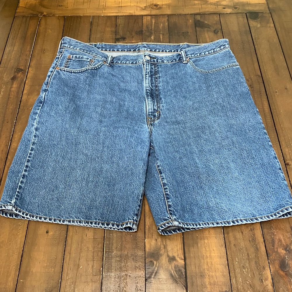 Levis 550 Relaxed Fit Denim Jean Shorts Mens 44 Medium Wash Blue 35550-2114